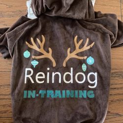 REINDEER IN-TRAINING DOG COSTUME SIZE MEDIUM