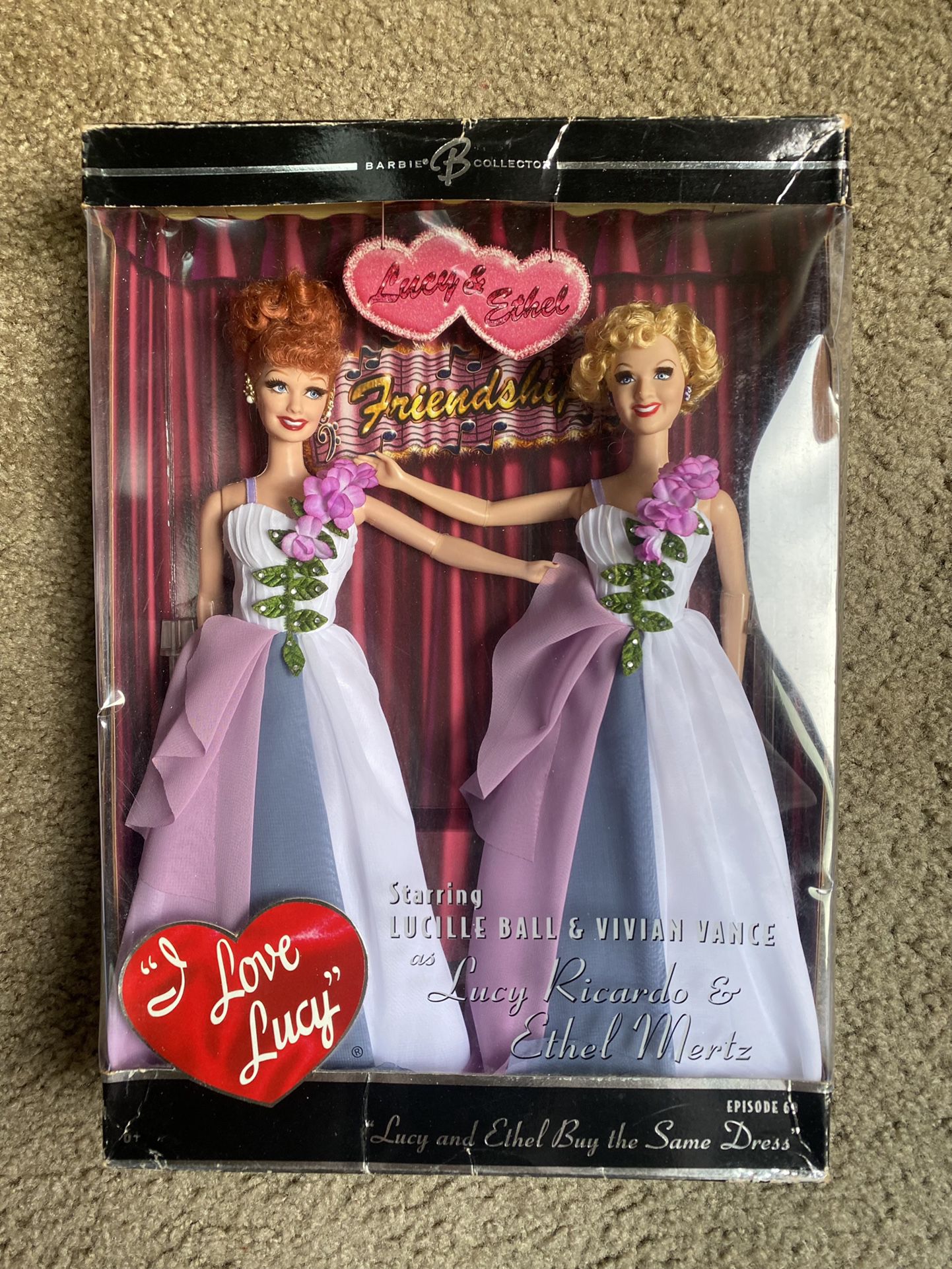 I Love Lucy “Lucy and Ethel Buy the Same Dress” Barbie Doll Giftset