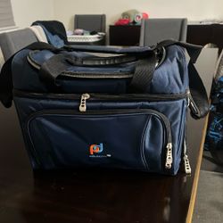 Large Cooler Bag. Two Insulated Compartment, Heavy Duty Fabric, Thick Insulation, 2 Heat Sealed Soft Peva Liner, Many Pockets, Strong Double Z