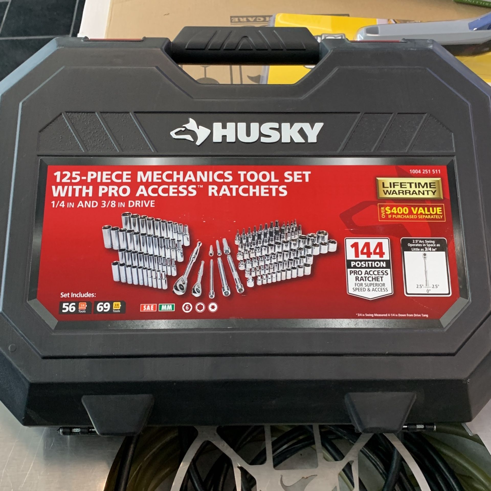 COMPLETE Husky 125- Pc Mechanics Tool Set, Box
