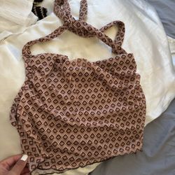 Patterned Halter Top