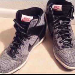 Size 8 Women's Dunk Ski High Textile Sneakers 