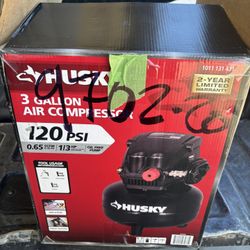3 Gal. 120 PSI Portable Electric Oil-Free Light Duty Pancake Air Compressor with Fold Down Handle and 1-Quick Coupler