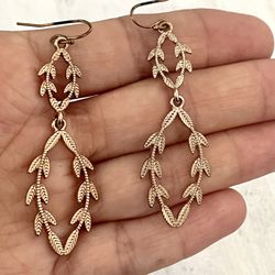Charming Charlie Rose Gold Tone Drop Earrings 