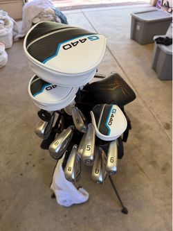 Full set premium golf clubs irons, wedges, wood, hybrid, driver, putter, bag