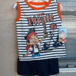 BRAND NEW...TODDLER BOYS SIZE 18 MONTHS TWO-PIECE SHORT OUTFIT...DISNEY 