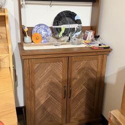JOINICE Farmhouse Coffee Bar Cabinet – Excellent Condition