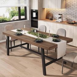 Garvee Industrial Dining Table for 6~8 People