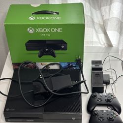 Xbox One 1 TB Console W/ Box And 2 Rechargeable Controllers 