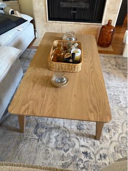 Wood coffee table