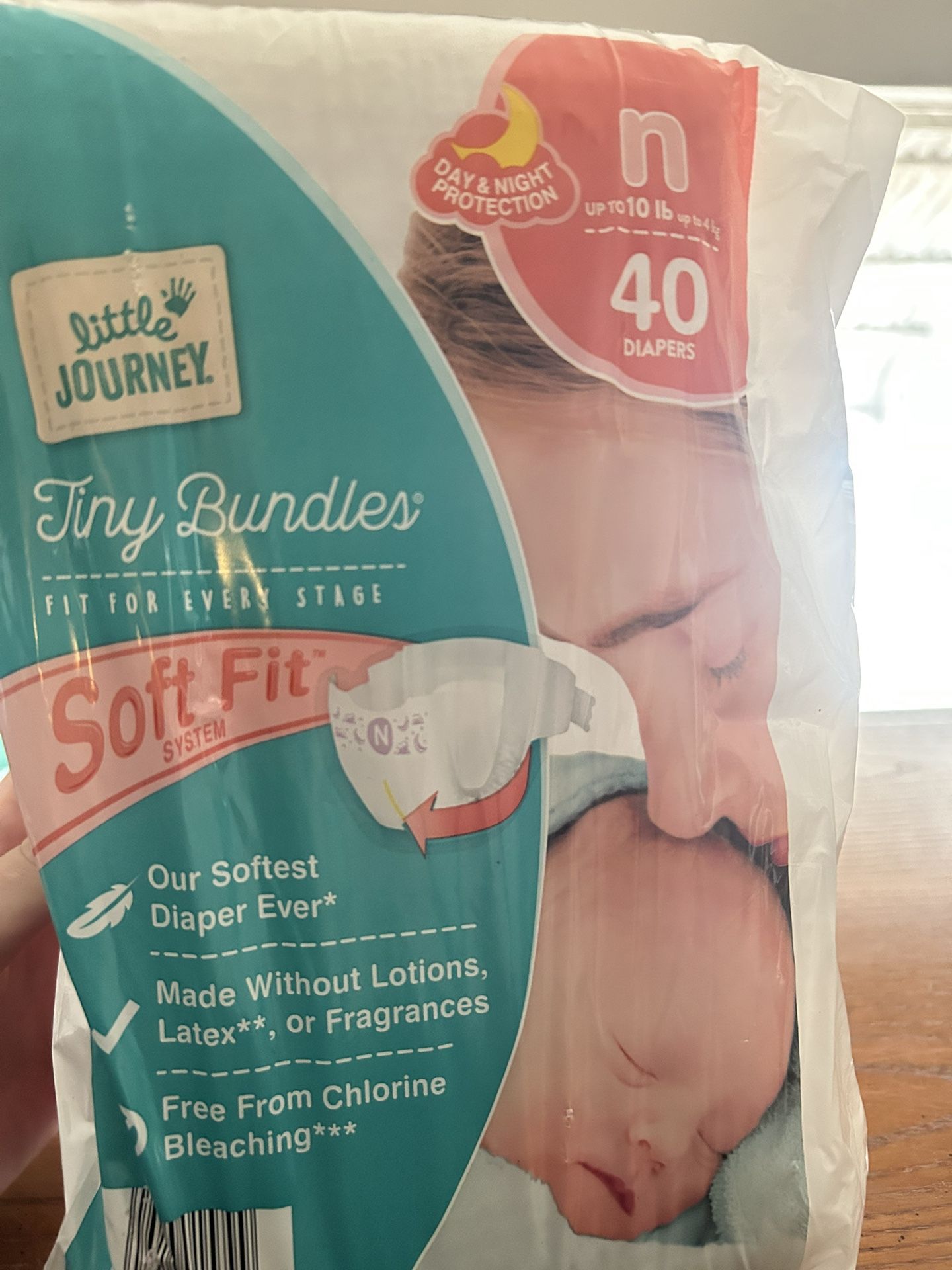 Little Journey Jumbo Pack Diapers Newborn 40 Ct