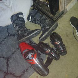 Motocross Gear Boots, Knee, Shin