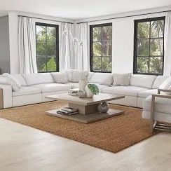 City Furniture - Nixon | Upholstere Living Room Fabric 6 Piece Modular Sectional | White