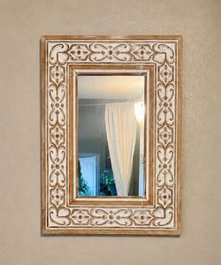 Rustic Distressed Decorative Wall Mirror | Farmhouse & Boho Style