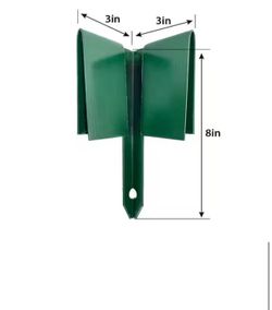 10 Of 8 in. Green Edging Corner Stake