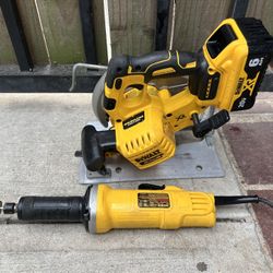 DEWALT 7-1/4 CORDLESS CIRCULAR SAW/DIE GRINDER 1-1/2