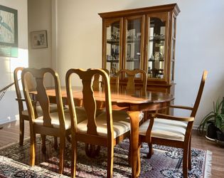 Solid Cherry Wood Dining Set