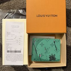 Louis Vuitton Golf Green Slender Wallet