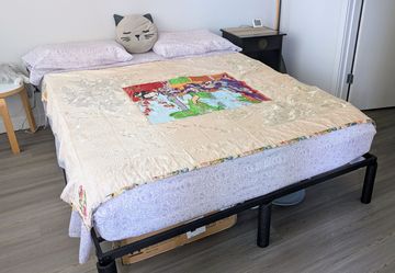 Like new Queen size mattress and bedframe