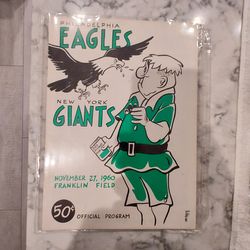 1960 Philadelphia Eagles vs NY Giants Game Program