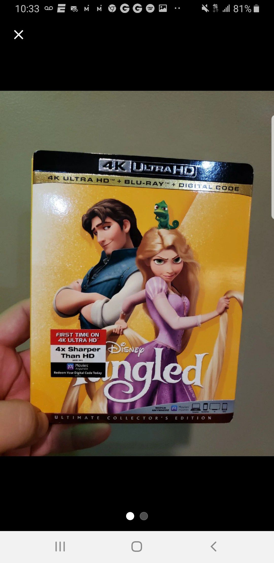 Tangled 4k blu ray combo brand new sealed with slip cover