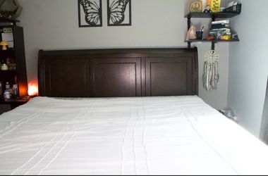 King bedframe with mattress