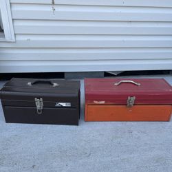 Two Metal Tool Boxes 