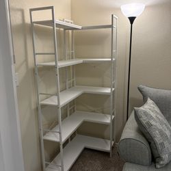 White Corner Bookshelf 