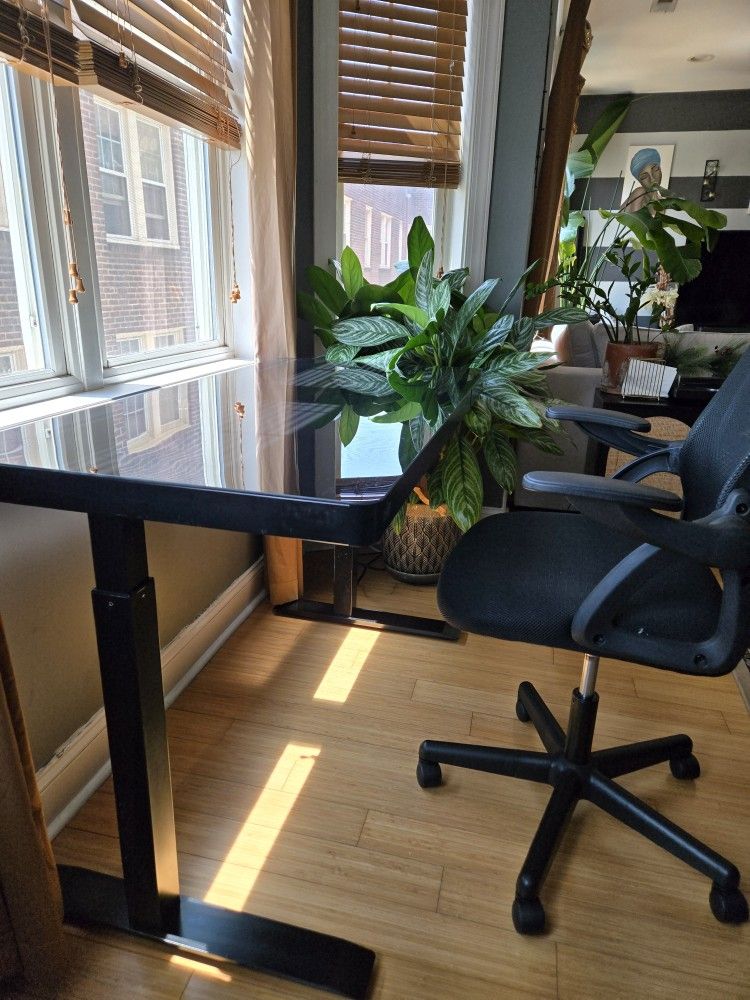 Motorized Standing/sitting Desk And Chair