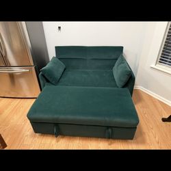 Green Velvet Sofa 