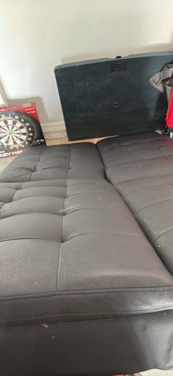 Leather futon bed /couch