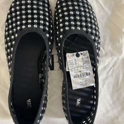 Women Zara Black Shoes 38 Size ( 7.5 US) W