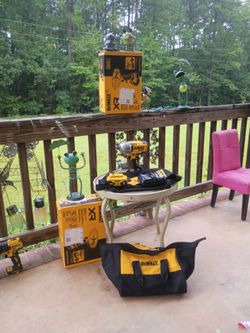 Dewalt impact battery and charger and you get the bag