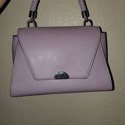 Lilac GUESS hand Bag With Shoulder Strap