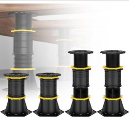 4 Pcs Adjustable Height Bed Support Legs 8.5-13 inch, Bed Frame Center Support Legs for Bed Frame/Bed Center Slat, Bed Support Reinforcement Parts Bed