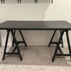 Black Ikea Work Table And Legs