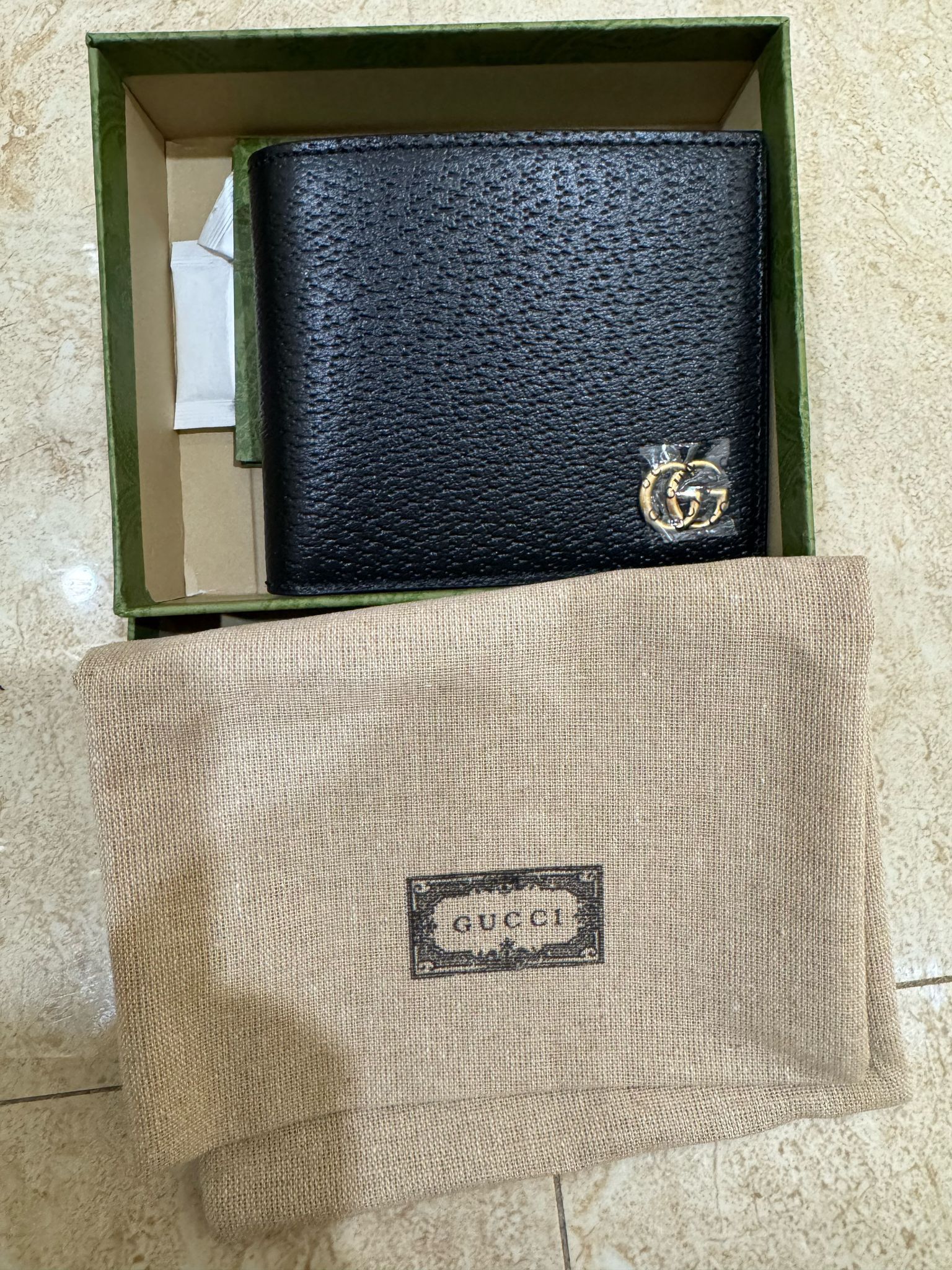 Authentic Gucci Gold Brass Wallet