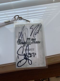 Autographed Boys To Men Backstage Pass