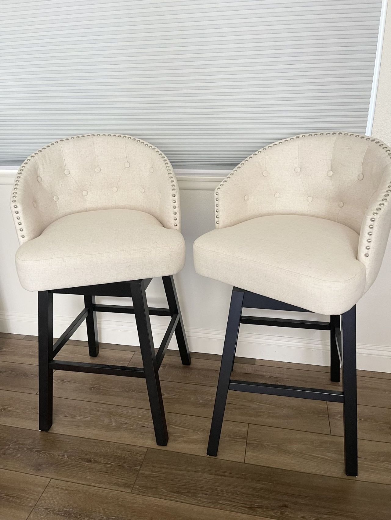 Studded 2 Pair Bar Stools 
