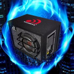 6.5" 250 Watts RMS Powered Subwoofer in Ported Enclosure Read Description 