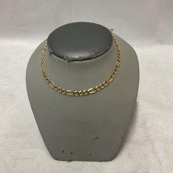 22 Inch 14 K Figaro Necklace 