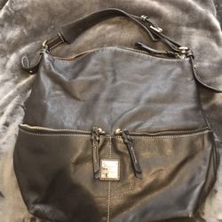 Authentic Dooney & Bourke Black Leather Purse Shoulder Handbag