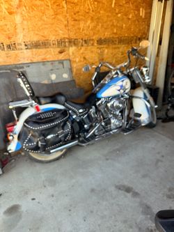 Custom Cruiser Motorcycle with Flame Paint