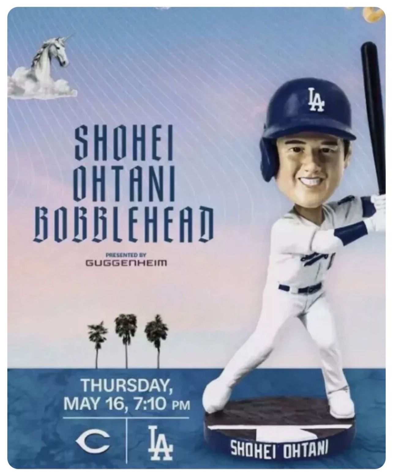 Ohtani Bobblehead Night. Thursday 5/16 Dodger Game 
