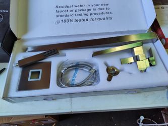 Bwe waterfall style bathtub filler faucet with hand sprayer in brushed nickel