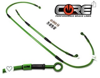 2012-2015 Kawasaki KX250F or Kx450F brake lines translucent green NEW