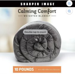 10lb Gray Weighted Blanket- 41”x60”, Sharper Image
