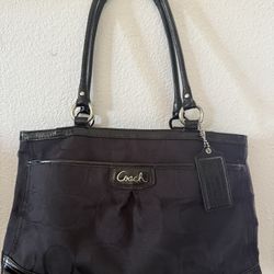 Coach Black Canvas Purse 