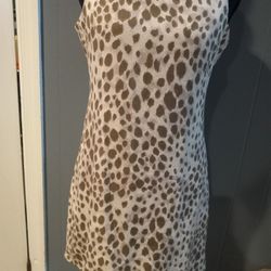 Forever 21 Strapless Brown Liquid Spot Dress