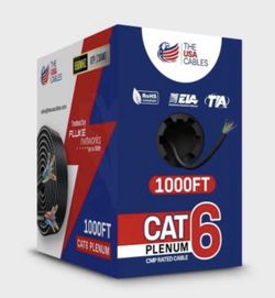 Cat6 Plenum Cable 1000FT– DSX-8000 Certified | 0.58mm Solid Conductor